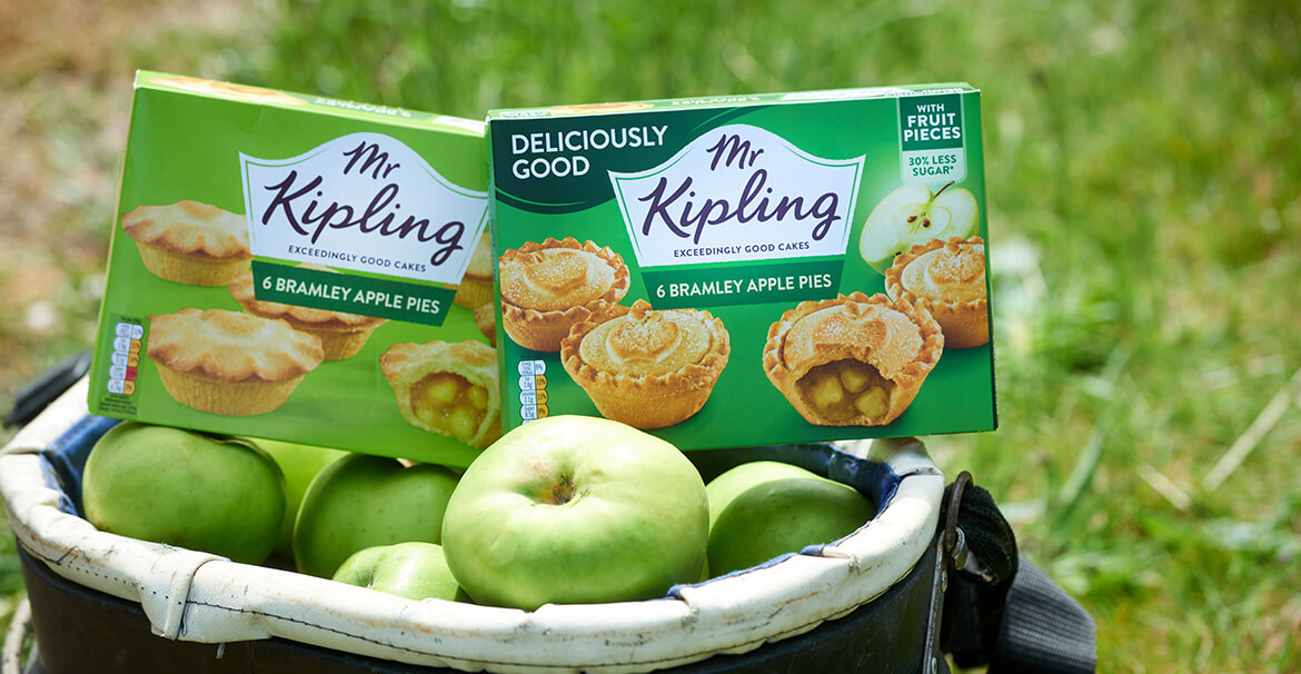 Apple pies in an orchard
