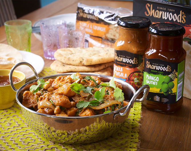 Sharwood's jar and cooked meal