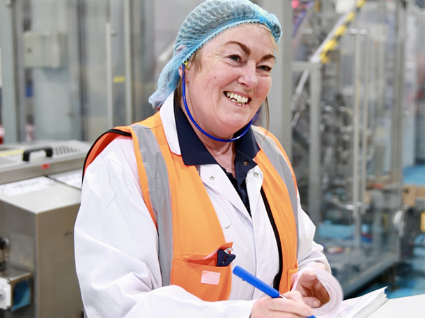 colleague with clipboard